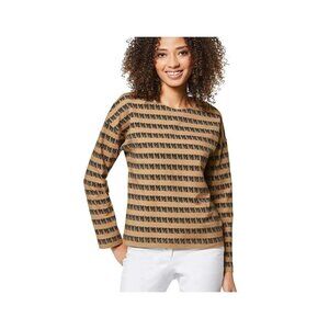 Madeline M Logo Long Sleeve Top Blouse Women's Size 6